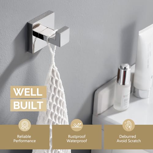 Bathroom Towel Hook (1 Pack / Polished Chrome)