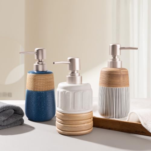 2 Pcs Ceramic Soap Dispenser Set (2 Pcs x 16Oz Soap Dispenser)