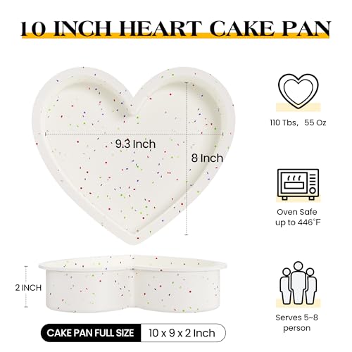 10 Inch Heart Shaped Cake Pans Silicone for Baking (Heart / 10 inch)