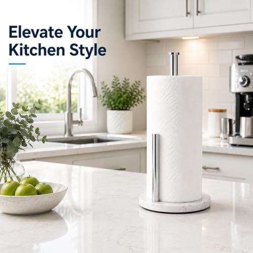 Chrome Paper Towel Holder for Kitchen Countertop (Chrome)