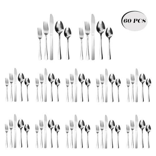60 PCS Windsor Silverware Set (60PC Sliverware Set)