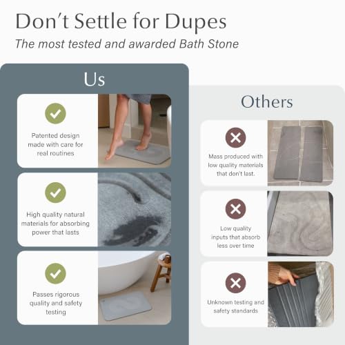 Home Stone Bath Mat (Zen Ash / 1 Pack)