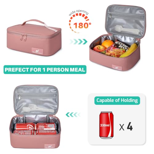 Insulated Lunch Bag for Adults (Dark pink / Small (4.5 Liters))