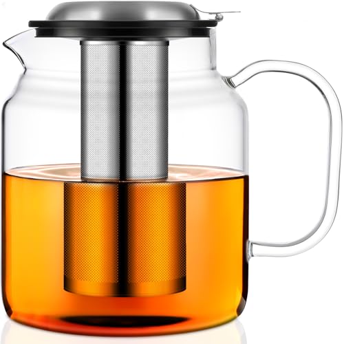 68oz Glass Teapot with Infuser (68 fluid ounces without thermometer)