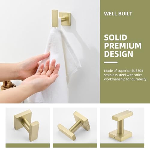 Bathroom Towel Hook (Brushed Gold)