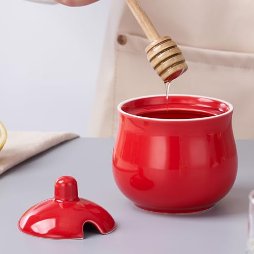 7 OZ Ceramic Sugar Bowl with Lid and Spoon