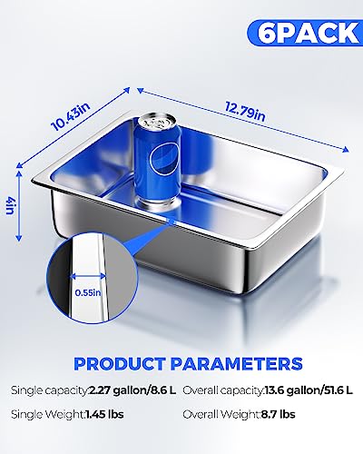 Stainless Steel Steam Table Hotel Pan Set 1 (4" Deep / 1/2 Size)