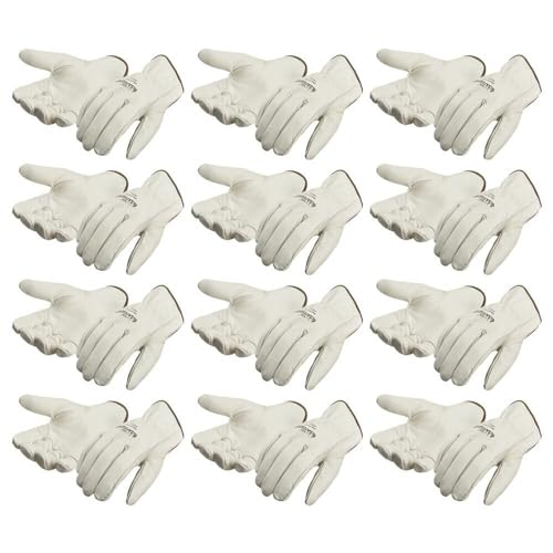 SAFEGEAR XL Cowhide Leather Work Gloves with Keystone Thumb (12 Count)