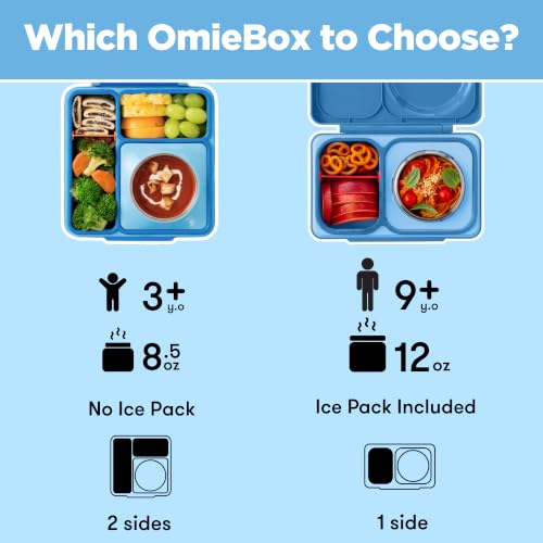 OmieBox Kids Insulated Leakproof Bento Lunch Box with Food Jar