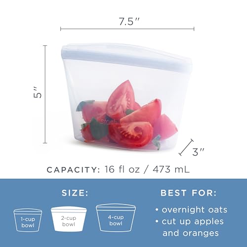 Silicone Reusable Storage Bag (Lavender / 2-Cup)