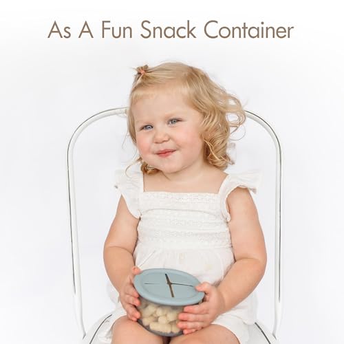 Silicone Snack Containers for Kids (3Pack-Clay/Lunar Grey/Ether)