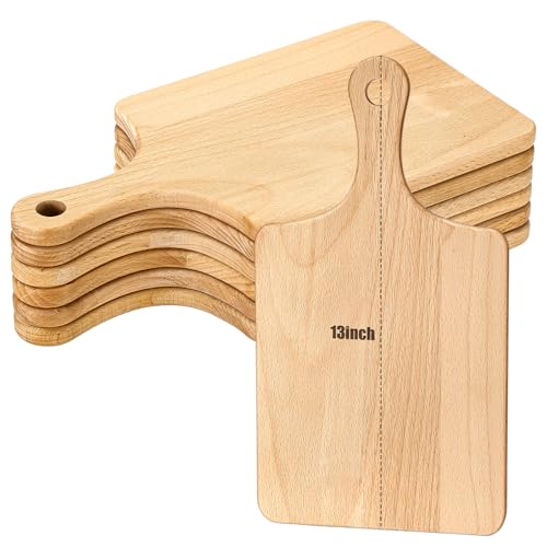 6 Pcs Wood Cutting Boards Bulk (13 x 7 inches)