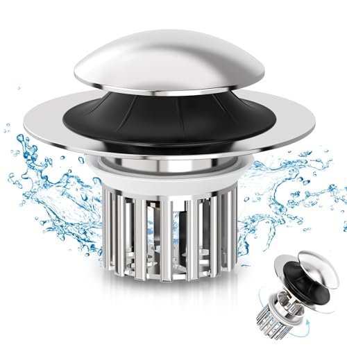 Universal 3 in 1 Bathroom Sink Drain Strainer (Sliver)