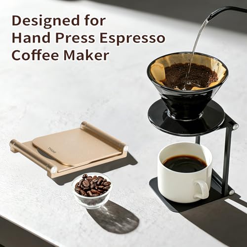 Pour Over Coffee Maker Stand (Golden / Round)