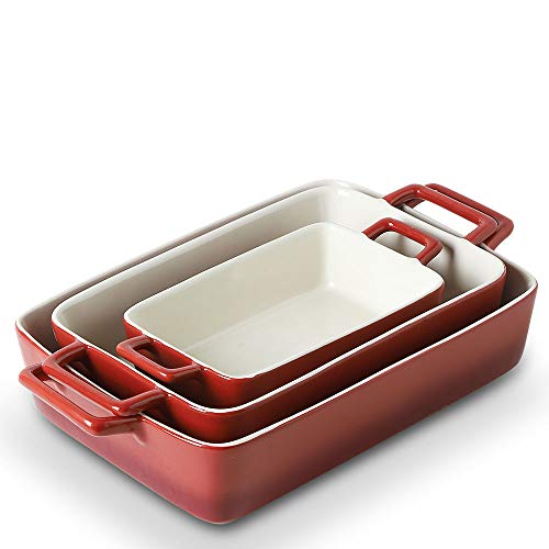 Bakeware Set Ceramic Baking Dish (Gradient Red)