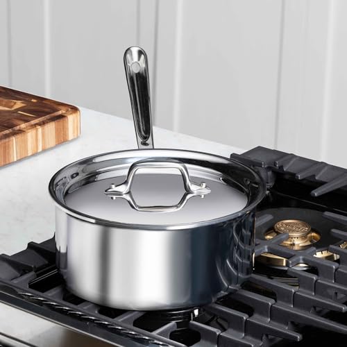 D3 Stainless Steel 1.5 Qt Saucepan with Lid (1.5 Quarts)