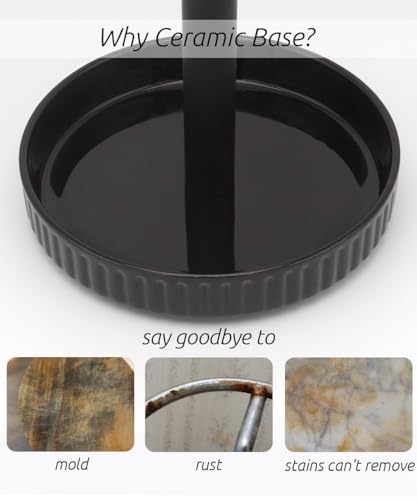 Paper Towel Holder Countertop (Classic Black)