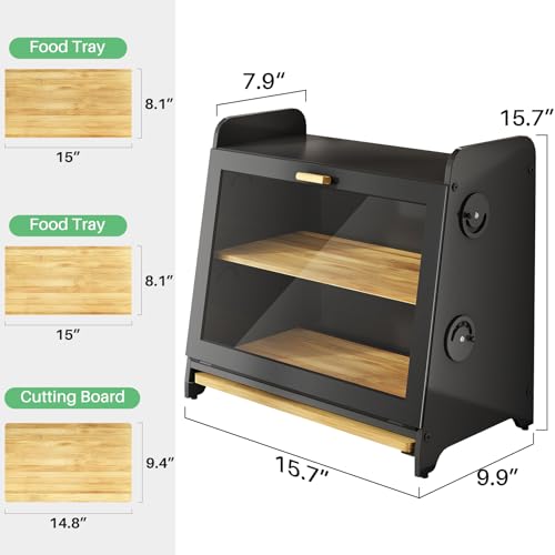 Airtight Bread Box for Kitchen Countertop