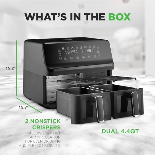 Double Basket Air Fryer 8.8 QT