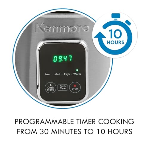 Kenmore 7 Quart Slow Cooker Programmable Kitchen Appliance Dipper Sauce (7 Qt Slow Cooker)