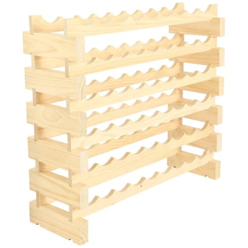 54 Bottle Wine Rack Natural Pine (Natural Pine)
