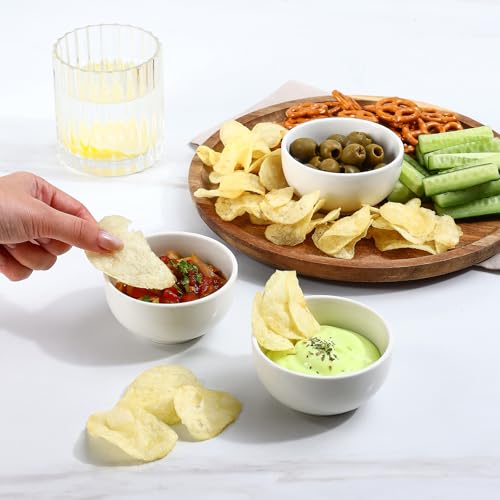 Ceramic Dipping Bowls 4 oz (White / 4 Oz)