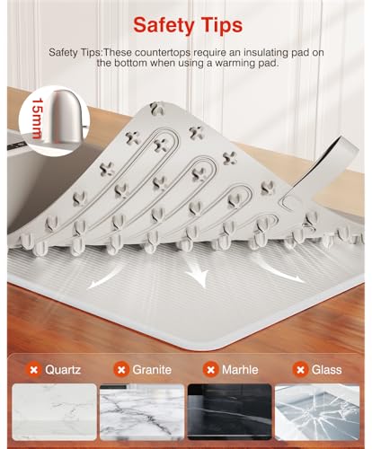 Warming Mat for Food (Light Grey / Large)