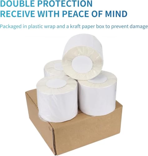 4x6 Blank Direct Thermal Shipping Labels for Zebra 2844 Zp (4000 Count)