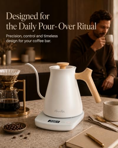 Gooseneck Electric Kettle (White / 0.8 Quarts)