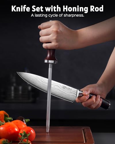 Kitchen Knife Set with Block (14 Piece Knife Set)