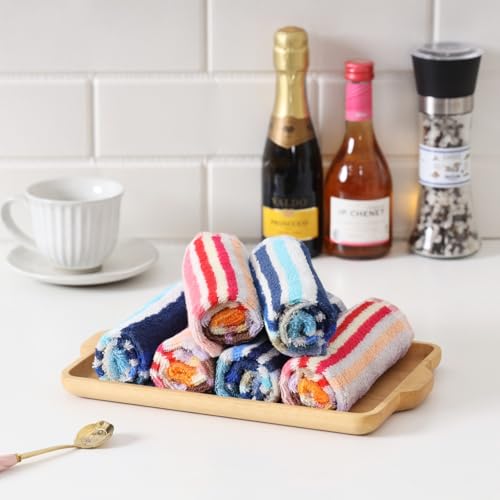 Dish Cloths for Washing Dishes (Wide Stirpe / 12x12 inch)