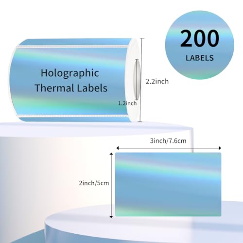 3x2 Inch Holographic Thermal Labels