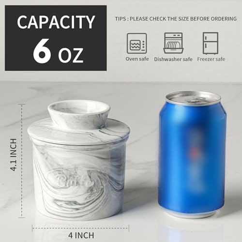 Ceramic Butter Crock (Gray / Large)