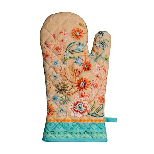 Maison d'Hermine Oven Gloves 100% Cotton Oven Mitt (041 - Luxury Loft - Peach / 7.5" x 13" (Oven Mitt))