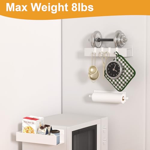 4 Pack Magnetic Spice Rack for Refrigerator (White / 4Pack-2)