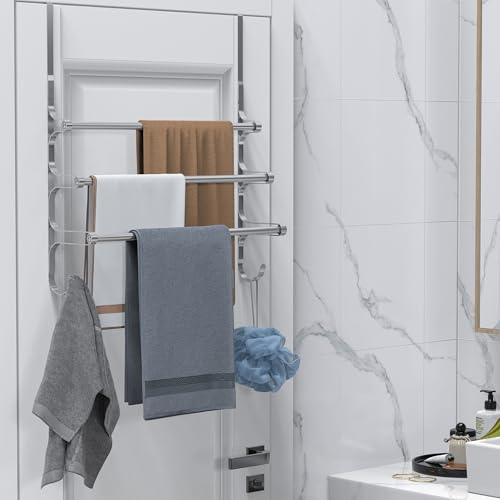 Over The Door Towel Rack (24.21"L / Silver Gray)