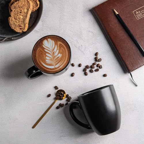 16 oz Coffee Mugs Set of 6 (Matte Black)