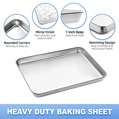 Baking Sheet with Cooling Rack (10.4 x 8 x 1 inch)