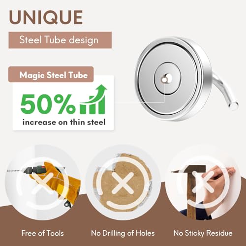Magnetic Hooks Large Opening (6 Count)