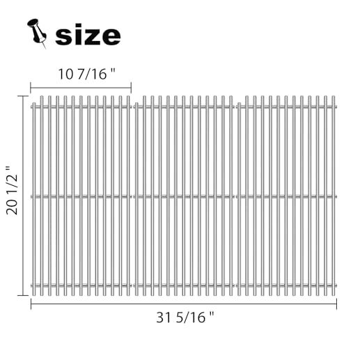 54801 Grill Grates Replacement for DCS Grill Parts 20” DCS 36 (SILVER 9mm)