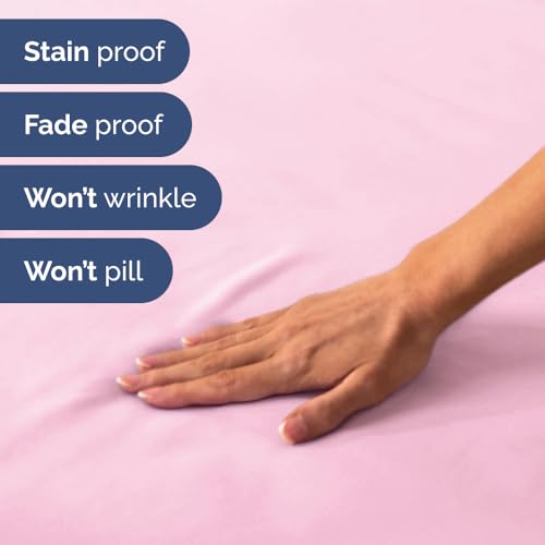 Short Queen Size 4 Piece Bed Sheet Set (32 - Light Pink / Short Queen)