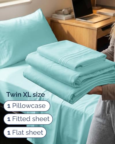 Twin XL 3 Piece Sheet Set (22 - Spa Blue / Twin XL)