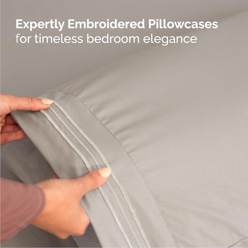 Queen Size 4 Piece Sheet Set (03 - Light Grey / Queen)
