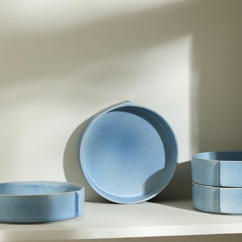 Bao 4 Piece Pasta Bowl Set Stoneware (Blue / 4-Piece - Pasta Bowl)