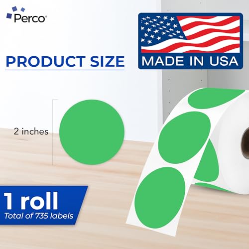 Dark Green Thermal Labels (Dark Green / 735 Stickers)