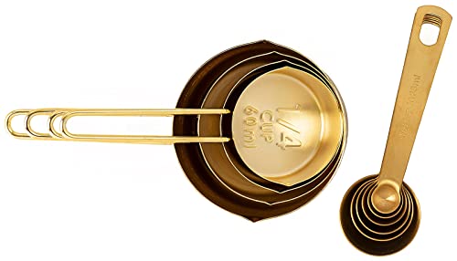 Gold Measuring Cups & Measuring Spoons 10