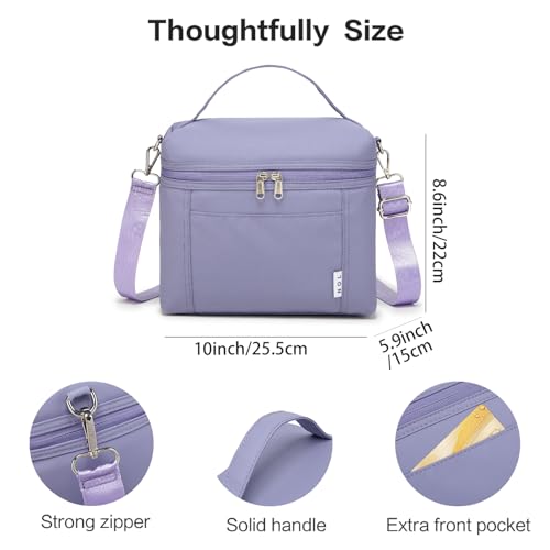 NOL 8L Insulated Lunch Bags for Women Cooler Bag Lightweight Nylon Waterproof Lunch Box For Work