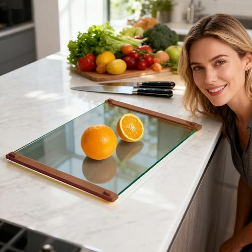 Glass Cutting Boards for Kitchen (Coffee-colored)