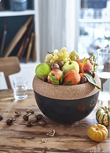 Ceramic Deep Food Storage Bowl (Blue Flame / 10.6" Dia)