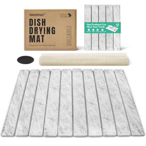 Stone Dish Drying Mat Collapsible Diatomaceous Earth Absorbent Mat Quick Dish Drying Pad Dish Rack Pad Match Any Counterto Multiple Usage for Kitchen